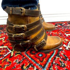 Free bird tan leather boots size 8